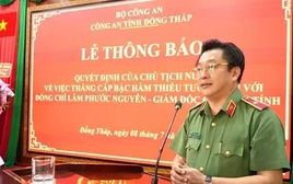 Giám đốc Công an Đồng Tháp được thăng hàm lên Thiếu tướng