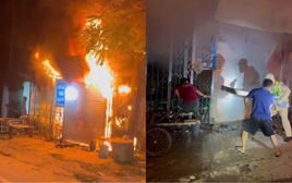 Clip cháy kinh hoàng lúc rạng sáng: CSGT phá cửa cứu 11 người trong biển lửa