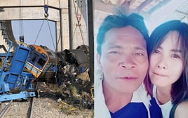 Con gái tử vong trên đường về nhà chịu tang cha vì cần cẩu đổ sập vào đoàn tàu đang chạy ở Thái Lan