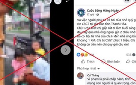 Hình ảnh người mẹ và 2 con nhỏ quỳ gối cầu xin CSGT Thanh Hóa là bịa đặt, vu khống