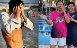 "Nam thần" bơi lội khoe body 8 múi cực phẩm, lúc ở cạnh Ánh Viên lại hoá em trai "tẻn tẻn" hút triệu view