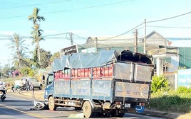 Hai vợ chồng bị xe tải tông từ phía sau, tử vong thương tâm