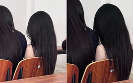 Bóng lưng hai nữ sinh gây sốt