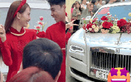 Cận cảnh tuyển thủ Đức Huy rước MC Mù Tạt về dinh trên siêu xe Rolls-Royce sang chảnh, cô dâu siêu xinh