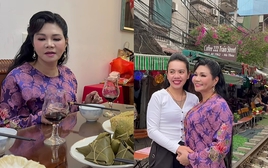 Nữ NSƯT từ Mỹ về, lần đầu tiên ăn Tết Hà Nội: Ra giữa phố đường tàu thả dáng