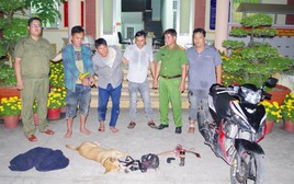 Công an truy đuổi, chặn lối thoát để bắt 2 kẻ trộm chó manh động