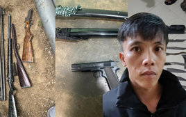 Khám xét nơi ở của Lê Trung Huy trong chuyên án lớn, tịch thu loạt tang vật chôn dưới vườn nhà