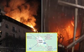 Đòn đánh kép của Nga vào khách sạn lính đánh thuê Ukraine ở Sumy