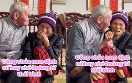 Clip cụ bà 90 tuổi ngúng nguẩy khi chồng đòi thơm khiến dân mạng 'tan chảy'