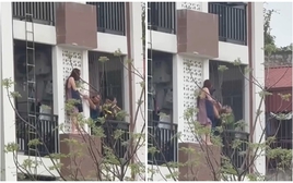 Cô gái trèo ra ngoài tầng cao ngôi nhà, nghĩ quẩn vì giận dỗi người yêu