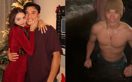 Thót tim cảnh Bùi Tiến Dũng cởi trần lộ body 6 múi nhảy xuống sông băng giữa cái lạnh -6 độ C