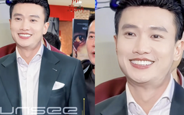 Quốc Trường lộ diện gây sốc: Lớp trang điểm trắng bóc, kẻ cả viền môi