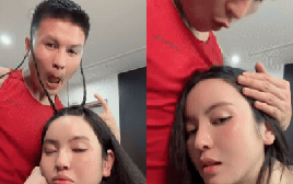 Quang Hải chiều Chu Thanh Huyền cỡ này: Tự tay gỡ tóc rối cho vợ, đứt một sợi đổi bằng một chiếc vòng hàng hiệu