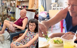 2 tháng "hoà tan" của vợ chồng người Pháp được sui gia Việt Nam dẫn đi tắm sông, đi nhậu, tập nằm võng