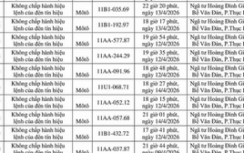 162 chủ xe máy có biển số sau nhanh chóng nộp phạt nguội theo Nghị định 168