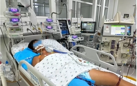 Nguy kịch vì chơi bóng giữa trời nắng nóng