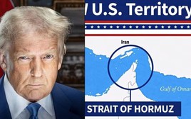 Ông Trump tuyên bố eo biển Hormuz là 'lãnh thổ mới của Mỹ', Iran phản ứng ngay