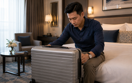 Khấp khởi vì được đi du lịch với nữ đồng nghiệp xinh đẹp, người đàn ông sững sờ nhìn thứ vợ để trong vali