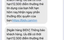 Công an phát thông báo đến những ai nhận được tin nhắn SMS gửi từ ngân hàng với nội dung sau