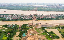 Đại công trường cầu Tứ Liên thay đổi ra sao sau hơn một năm thi công?