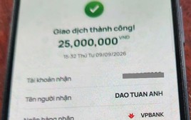 Người đàn ông SN 1970 ở Nghệ An chuyển khoản 25.000.000 đồng vào tài khoản VPBANK có tên DAO TUAN ANH: Công an vào cuộc rà soát giao dịch