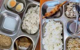 Khay cơm bán trú lèo tèo đã được nhiều người nhìn qua, sao vẫn đến tay trẻ?