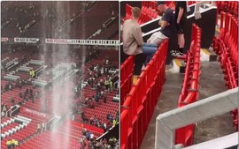 Sân Old Trafford xập xệ: Phòng thay đồ thua đội V.League, mưa to là dột