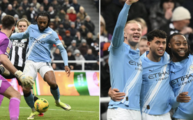 Tân binh Semenyo tỏa sáng, Man City quật ngã Newcastle ở bán kết League Cup