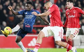 Arsenal bỏ lỡ cơ hội bứt phá ở ngôi đầu khi bị Forest cầm chân