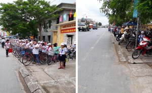 Phụ huynh Nam Định khiến dân tình xuýt xoa khi đỗ xe ngay ngắn kéo dài cả cây số chờ con, bất ngờ hơn là thái độ của học sinh