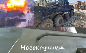 "Què quặt" sau phục kích ở Syria, xe bọc thép BTR-80 Nga tái xuất với thông điệp cực gắt!