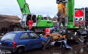 Clip: Góc nhìn hài hước về những cỗ máy "khổng lồ" phá hủy ô tô
