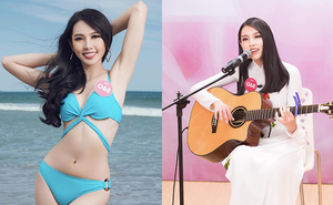 Nhan sắc hoàn toàn khác hẳn vẻ bốc lửa hiện tại của Thùy Tiên thời thi Hoa hậu Việt Nam