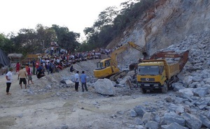 Sập mỏ đá ở Hà Nam 2 người chết, 2 người bị thương