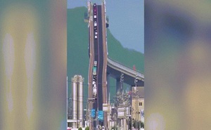 Đằng sau cây cầu "dựng đứng như vách núi" ở Nhật Bản