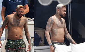 Neymar lộ bụng mỡ sau 3 tuần rời xa bóng đá