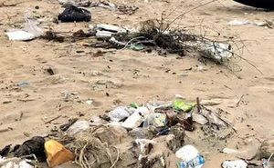 Lo rác thải tấn công bãi biển