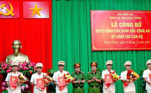 Công an tỉnh Bình Thuận điều động, bổ nhiệm nhiều cán bộ chủ chốt