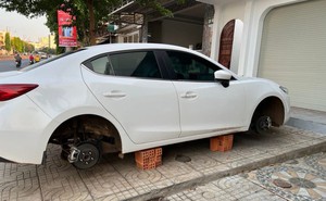 Đã bắt được đối tượng tháo trộm 4 bánh của chiếc xe Mazda 3 ở Đắk Lắk