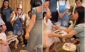 Bé 5 tuổi khóc như mưa vì bị khách ngồi lên bánh sinh nhật