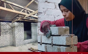 Cô gái tự tay xây nhà một mình vì không đủ tiền thuê thợ, kết quả đầy ấn tượng