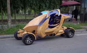 Thợ Việt chế xe gỗ phong cách ngoài hành tinh: Khung tự làm từ A đến Z, cửa mở kiểu Pagani Huayra, chạy như xe địa hình
