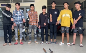 Dùng mã tấu đập phá tài sản tại hội chợ, 7 đối tượng bị bắt