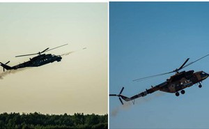 Mi-24 và Mi-17 của Ukraine tham gia tập trận bắn đạn thật