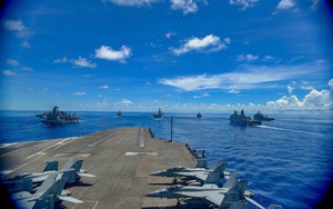 Nhóm tác chiến tàu sân bay Mỹ lần thứ 3 diễn tập ở Biển Đông