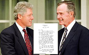 Thư gửi người kế nhiệm của cựu Tổng thống Bush gây 'sốt' trở lại