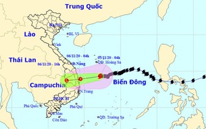 Bão số 10 sẽ suy yếu thành áp thấp nhiệt đới trên vùng biển Quảng Ngãi - Phú Yên