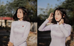 Nữ sinh Cà Mau "chiếm sóng" mạng xã hội bởi vẻ đẹp tinh khôi trong tà áo dài trắng