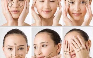 Xoa bóp vùng mặt tăng cường độ ẩm cho da
