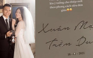 Cưới sau Tiến Dũng 1 tuần, thiệp cưới của Xuân Mạnh mang phong cách đối lập